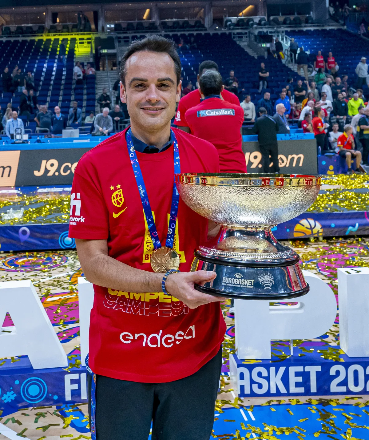Celebración del EuroBasket 2022 con la Selección Española