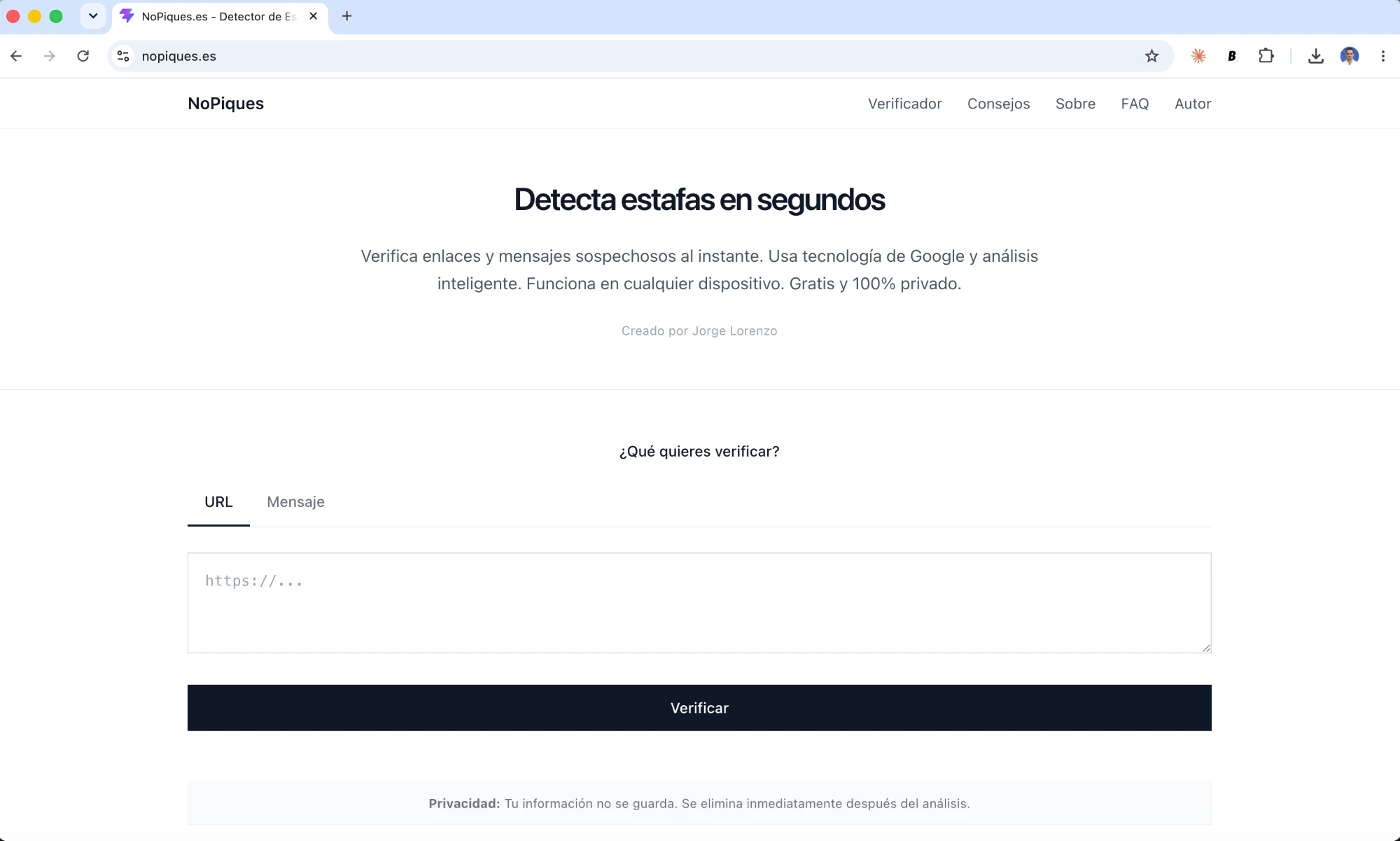 Captura de NoPiques.es