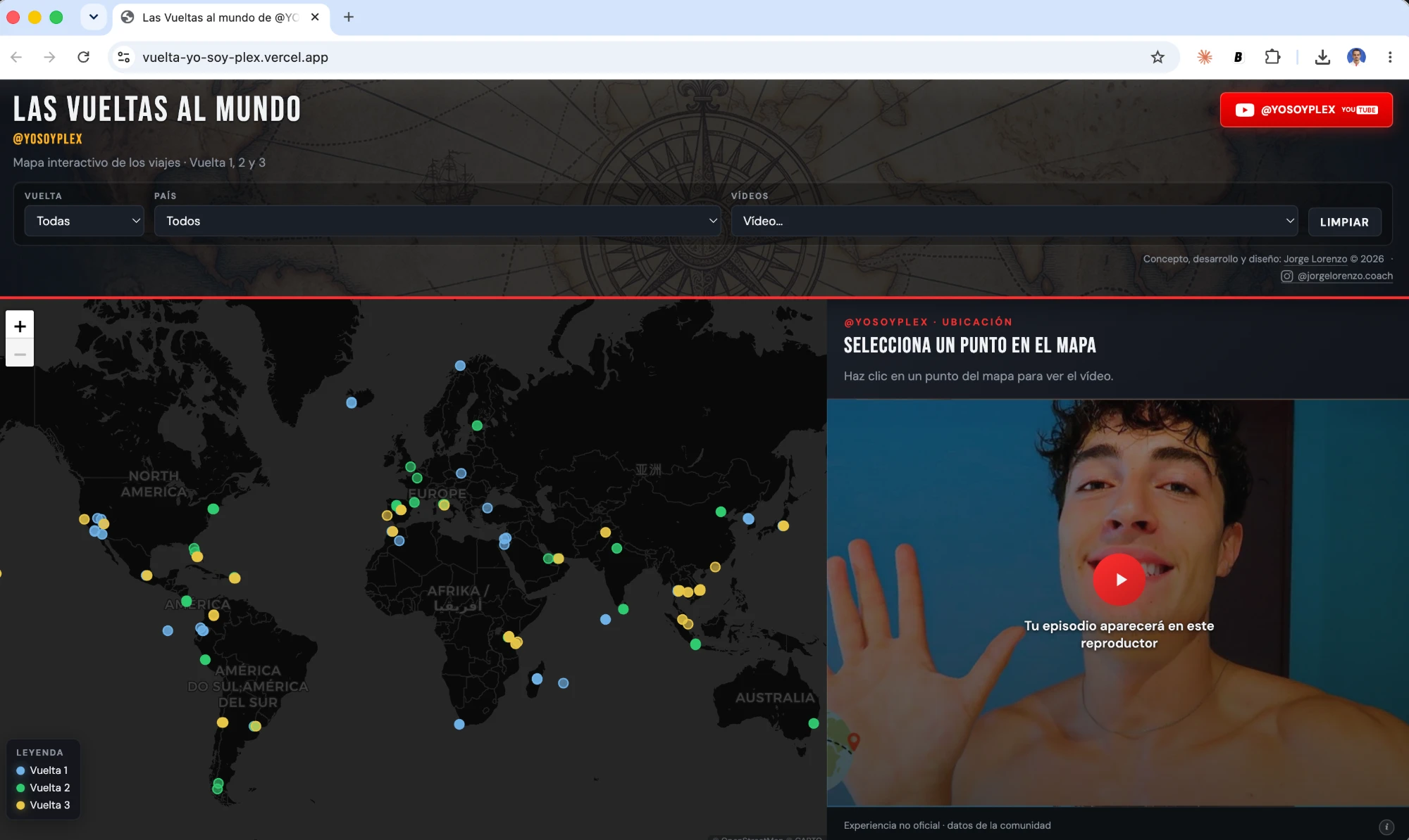 Captura de Las Vueltas al Mundo de @YOSOYPLEX