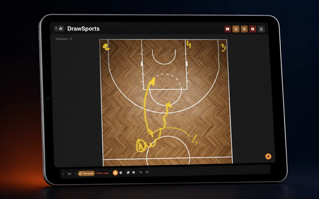 Draw the idea before players step onto the floor.